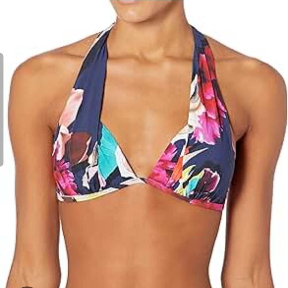 NWT Kenneth Cole Halter Push Up Bikini Top